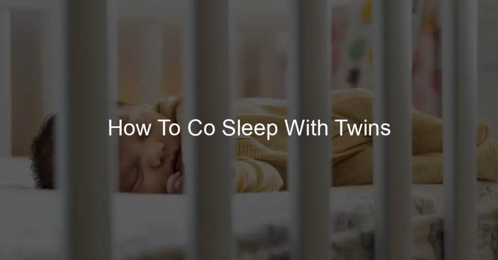 how to co sleep with twins